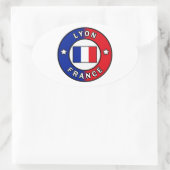 Lyon Frankreich Ovaler Aufkleber (Tasche)