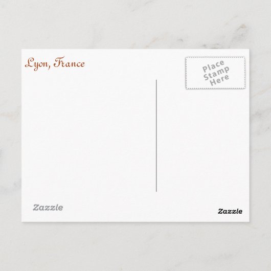 Lyon, Frankreich Postcard. Fahrrad, Seilbahn Postkarte (Rückseite)