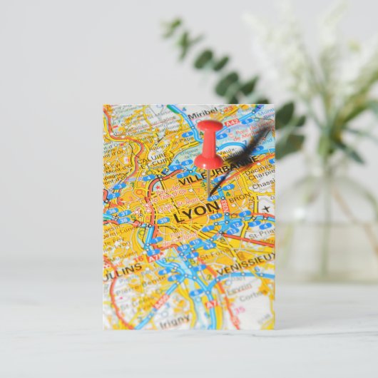 Lyon, Frankreich Postkarte (Stehend Vorderseite)