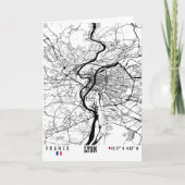 Lyon, Frankreich Road Map Art - Earth Tones Karte (Vorderseite)