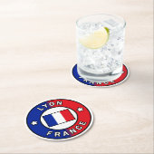 Lyon Frankreich Runder Pappuntersetzer (Vor Ort)