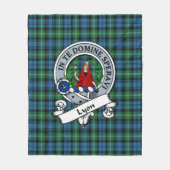 Lyon Hunting Clan Abzeichen Tartan Kariert Fleecedecke (Vorderseite)