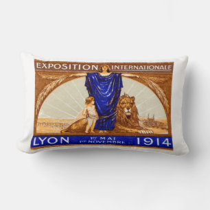 Lyon International Expo Poster 1914 Lendenkissen