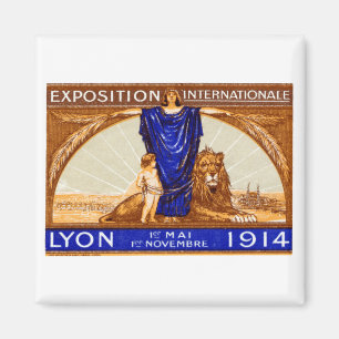 Lyon International Expo Poster 1914 Magnet