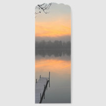 Lyon Lake Sonnenuntergang Steg Lesezeichen