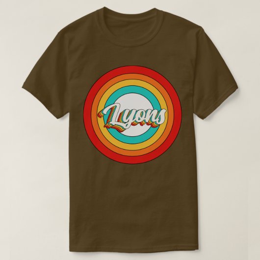 Lyon Name Shirt Vintag Lyons Circle (Design vorne)