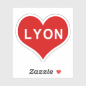 LYON Red Liebe Heart Vinyl Sticker (Blatt)