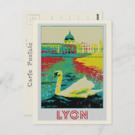 Lyon Rhône Illustration Frankreich Postkarte