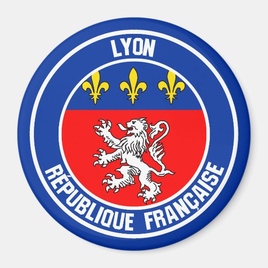 Lyon Round Emblem Magnet (Vorne)