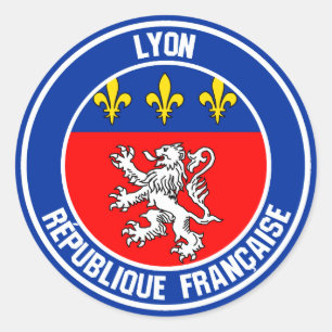 Lyon Round Emblem Runder Aufkleber