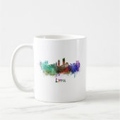 Lyon skyline im Watercolor Kaffeetasse (Links)