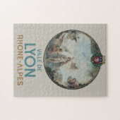 Lyon Vintag painting France Poster Puzzle (Horizontal)