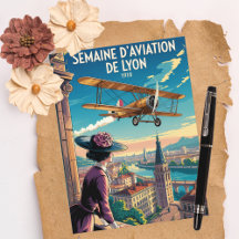 Lyon Vintage-Flugwoche-Geburtstagskarte