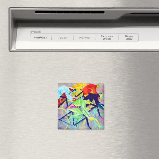 Lyonel Feininger Radrennen Magnet (In Situ (Geschirrspüler))