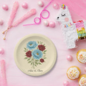 Lyons Blue Peony und Fig Lila Rose Hochzeit Pappteller (Party)