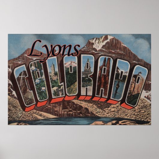 Lyons, ColoradoGroße BriefszenenLyonen, CO Poster (Vorne)