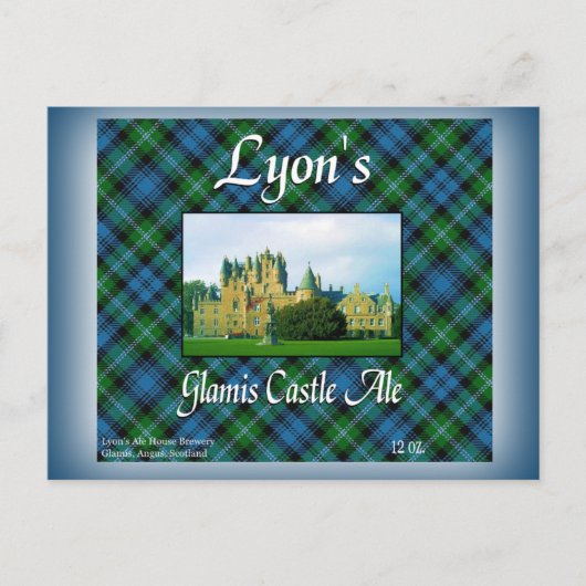 Lyon's Glamis Castle Ale Postkarte (Vorderseite)