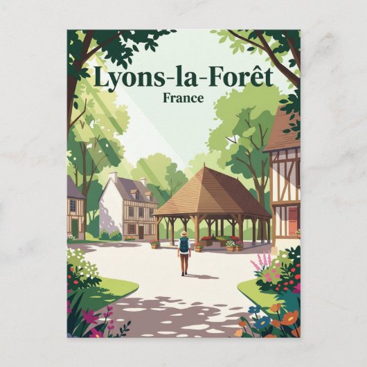 Lyons-la-Forêt Frankreich Postkarte (Vorderseite)