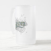 Lyontartan-Schmutz Mattglas Bierglas (Vorderseite Links)