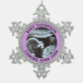 Lyophilisat Schneeflocken Zinn-Ornament (Vorderseite)