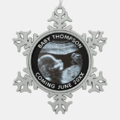 Lyophilisat Schneeflocken Zinn-Ornament (Vorderseite)