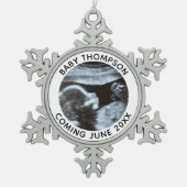 Lyophilisat Schneeflocken Zinn-Ornament (Vorderseite)