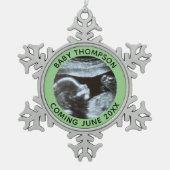 Lyophilisat Schneeflocken Zinn-Ornament (Vorderseite)