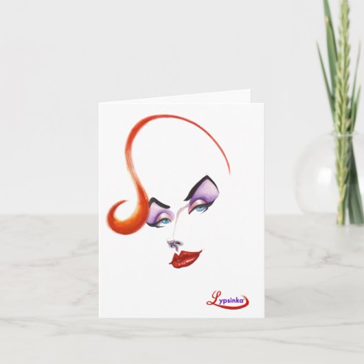 Lypsinka Vertical Note Card! Dankeskarte (Vorderseite)