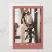 LYRA Bohemisch Fall Floral Baby Dusche Einladung (Rückseite)