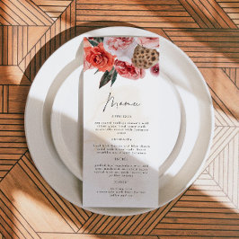 LYRA Bohemisch Fall Floral Dinner Menu Cards Menükarte