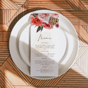 LYRA Bohemisch Fall Floral Dinner Menu Cards Menükarte