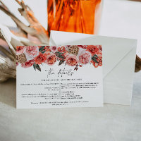 LYRA Bohemisch Fall Floral Wedding Details Karte