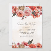 LYRA Bohemischer Fall Herbst Save the Date Bläsche Einladung (Vorderseite)