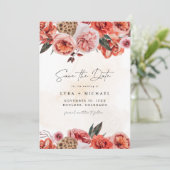 LYRA Bohemischer Fall Herbst Save the Date Bläsche Einladung (Stehend Vorderseite)