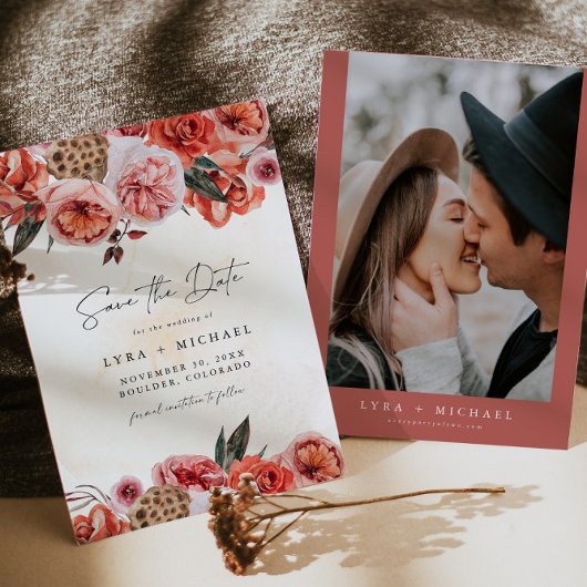 LYRA Bohemischer Fall Herbst Save the Date Bläsche Einladung