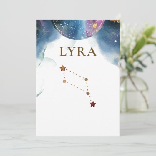 Lyra Constellation, Himmelslandschaft Tischnummer (Stehend Vorderseite)