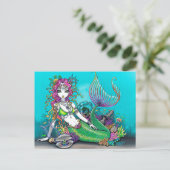 Lyra Gothic Mermaid Postkarte (Stehend Vorderseite)