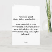 Lyra schimmernde Regenbogen Koi Karte (Rückseite)