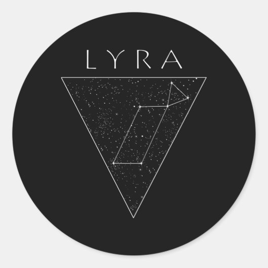 Lyra Star Constellation Lyran Starseed Runder Aufkleber (Vorderseite)