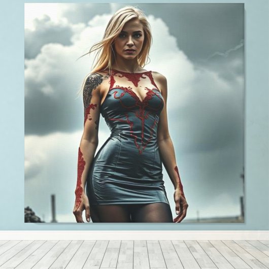 Lyra, Tochter des Blitzes Leinwanddruck (Insitu (Holzboden))