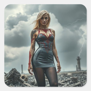 Lyra, Tochter des Blitzes Quadratischer Aufkleber