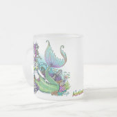 "Lyra" tropische Meerjungfrau-Kunst-eisige Mattglastasse (Vorderseite Links)