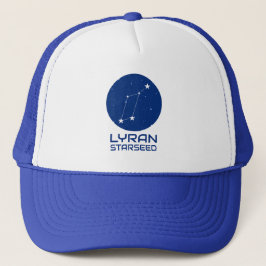 Lyran Starseed Hat mit Lyra Constellation Truckerkappe
