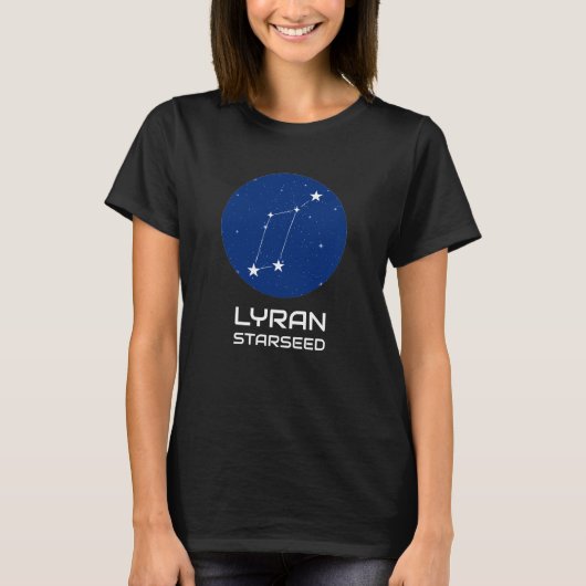 Lyran Starseed T-Shirt mit Lyra Constellation (Vorderseite)