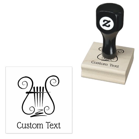 Lyre Icon Gummistempel (Stempel)