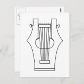Lyre (Lyra) - Altgriechisches Instrument Postkarte (Vorne/Hinten)