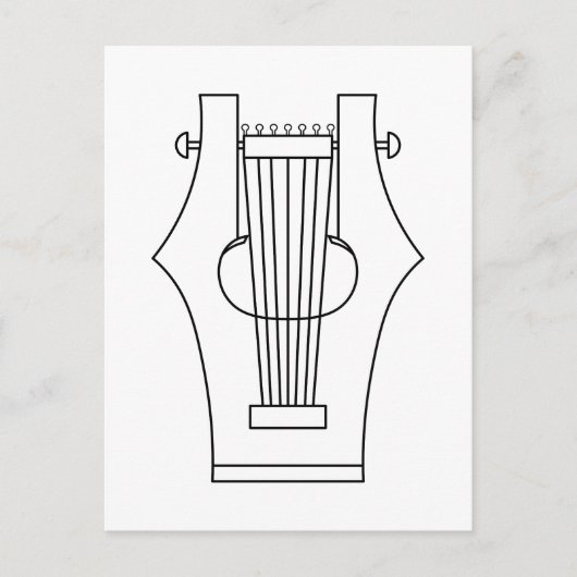Lyre (Lyra) - Altgriechisches Instrument Postkarte (Vorderseite)
