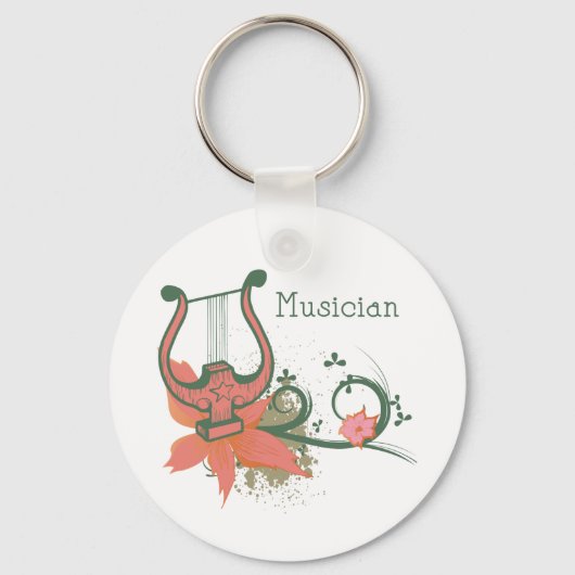 Lyre Musician Schlüsselanhänger (Vorderseite)