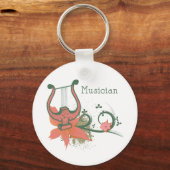 Lyre Musician Schlüsselanhänger (Vorderseite)