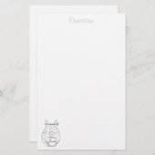 Lyre-Schreibwaren - personalisiert Briefpapier (Vorne/Hinten)